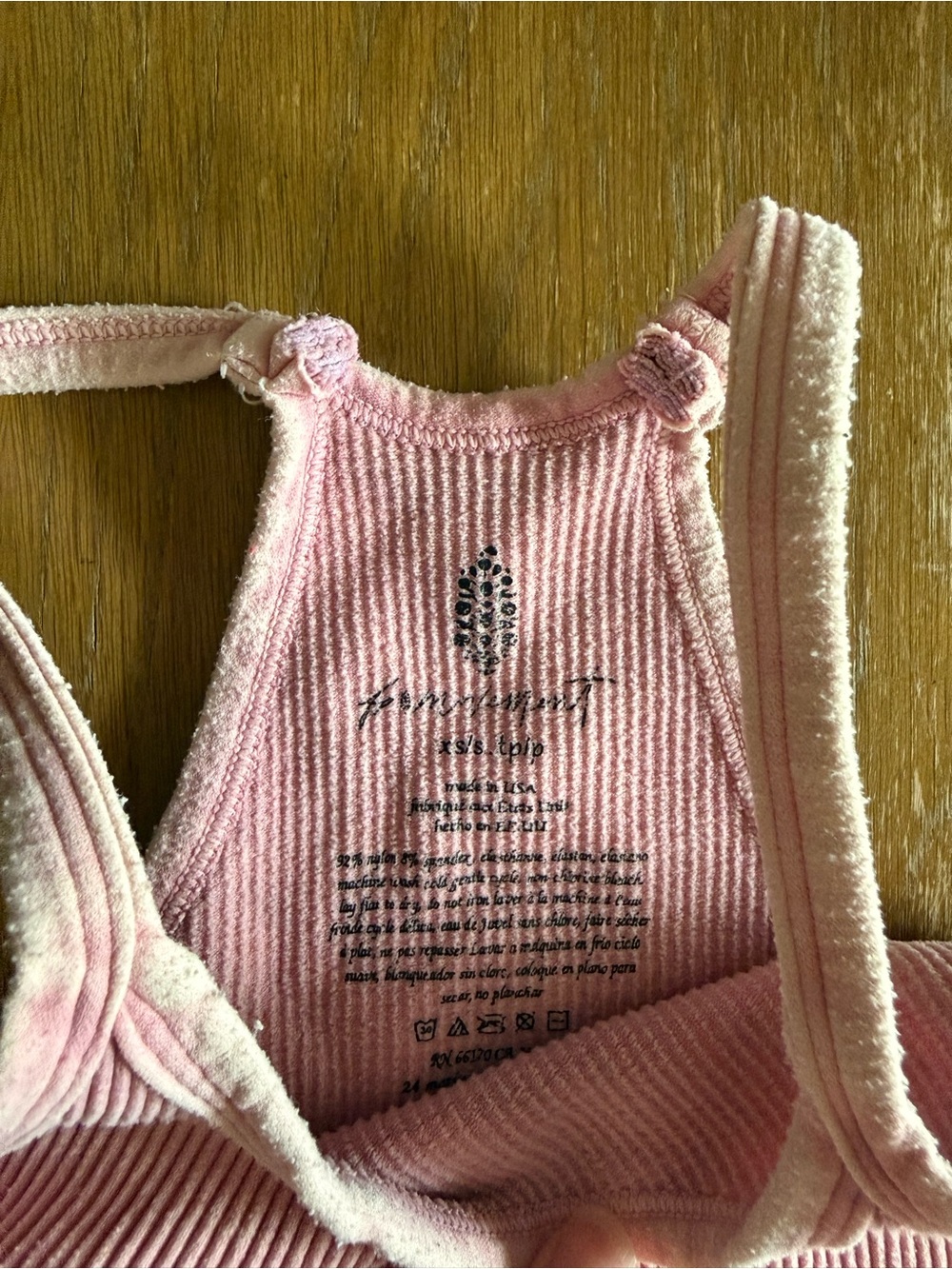 Free People Pink Ribbed Racerback Tank - Picture 3 of 3